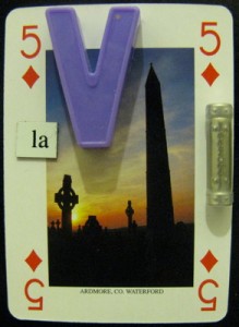 Five of diamonds from the 'Ireland' deck: Countdown