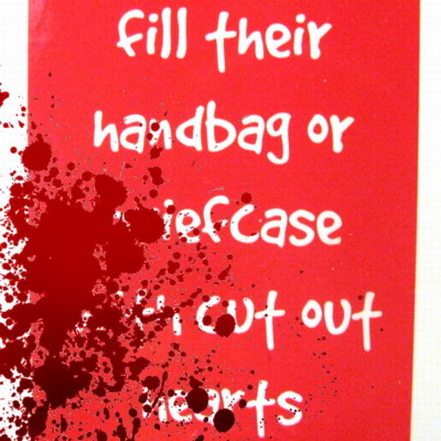 Fill their briefcase with cut out hearts bloody 400